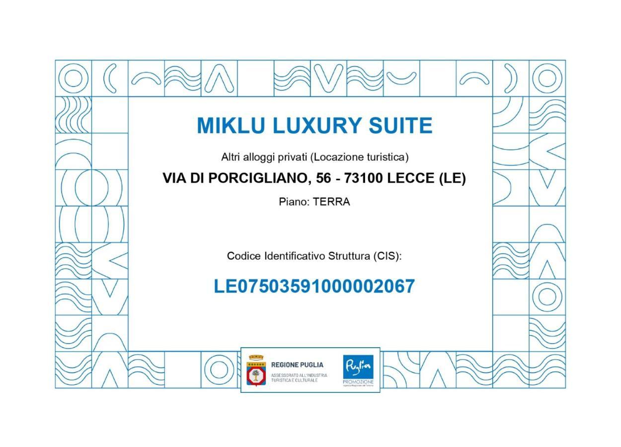 Miklu Luxury Suite Lecce Exterior foto